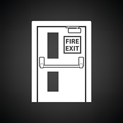 Image showing Fire exit door icon