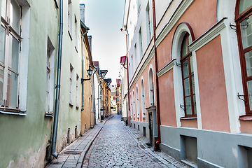 Image showing empty street of Tallinn city old town