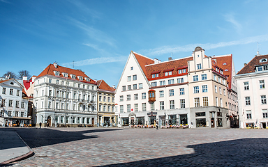 Image showing empty town hall square of Tallinn old city