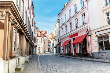 Image showing empty street of Tallinn city old town