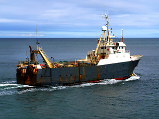 Image showing Fishing Trawler Underway