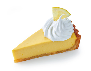 Image showing slice of lemon tart