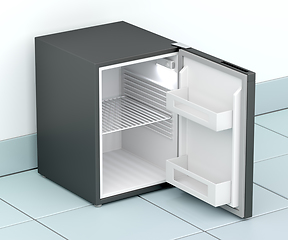 Image showing Empty small refrigerator