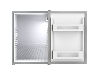 Image showing Open small refrigerator