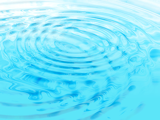 Image showing Abstract blue water ripples