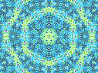 Image showing Bright background with concentric mosaic pattern