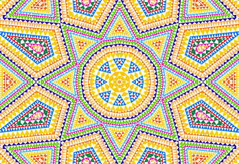 Image showing Bright abstract colorful concentric pattern