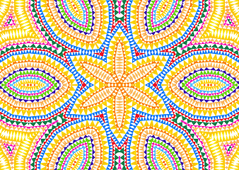 Image showing Bright abstract colorful concentric pattern