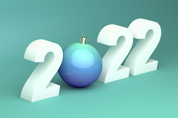 Image showing Happy new year 2022