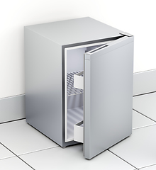 Image showing Empty small refrigerator