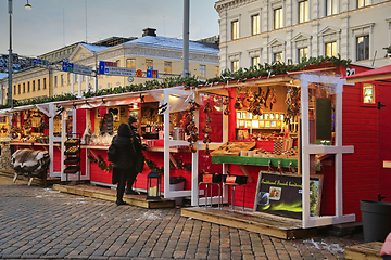 Image showing Christmas Market, Helsinki Finland