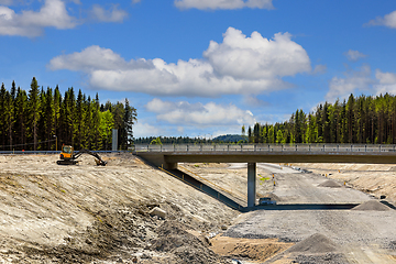 Image showing Bridge and Road Construction Site