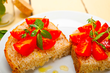 Image showing Italian tomato bruschetta