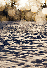 Image showing Snow drifts in winter