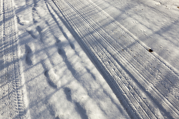 Image showing Road under the snow