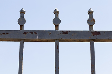 Image showing Metal fence