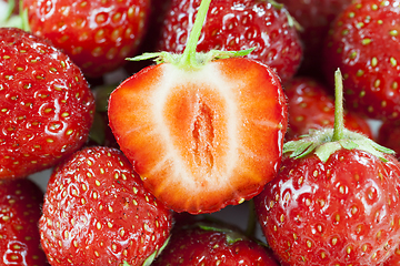 Image showing strawberry , close up