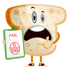 Image showing Bad Bread illustration vector on white background