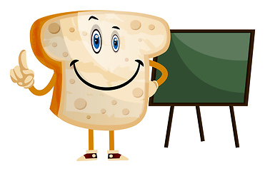 Image showing Blackboard Bread illustration vector on white background