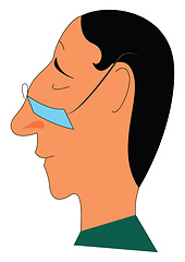 Image showing Man wearing glasses vector illustration 
