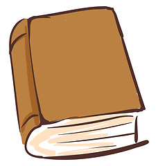 Image showing Drawing of a brown book vector or color illustration