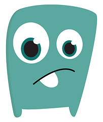 Image showing Sad monster vector or color illustration