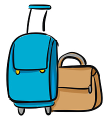 Image showing Packed suitcases 