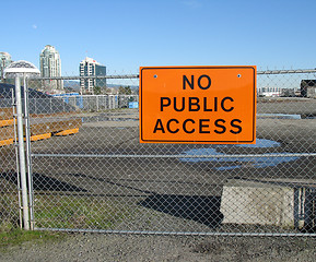 Image showing no public access sign