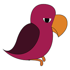 Image showing Mad parrot vector or color illustration