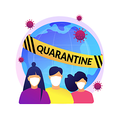 Image showing Quarantine abstract concept vector illustration.