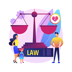 Image showing Matrimonial law abstract concept vector illustration.
