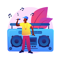 Image showing Hip-hop music abstract concept vector illustration.