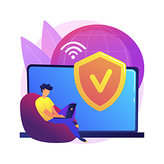 Image showing VPN access abstract concept vector illustration.