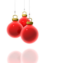 Image showing Red Christmas Balls
