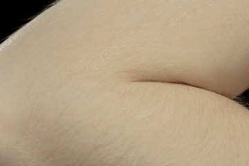 Image showing Texture of human skin. Close up of well-kept caucasian human body