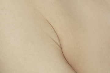 Image showing Texture of human skin. Close up of well-kept caucasian human body