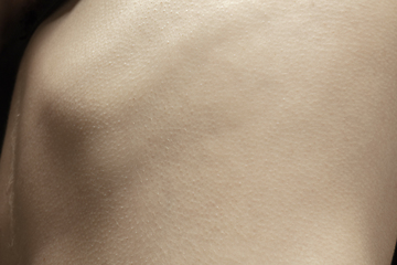 Image showing Texture of human skin. Close up of well-kept caucasian human body