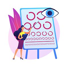 Image showing Vision screening abstract concept vector illustration.