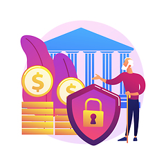 Image showing Elderly financial security abstract concept vector illustration.