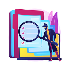 Image showing Private investigation abstract concept vector illustration.