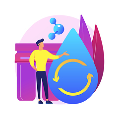 Image showing Water filtering system abstract concept vector illustration.