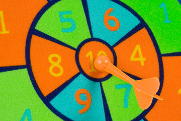 Image showing Toy dart board