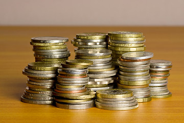 Image showing Stacks of coins