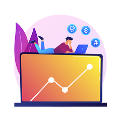 Image showing Data driven business model abstract concept vector illustration.