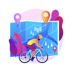 Image showing Bike paths network abstract concept vector illustration.