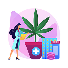 Image showing Medical marijuana abstract concept vector illustration.