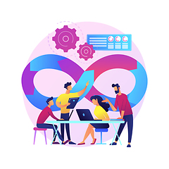 Image showing DevOps team abstract concept vector illustration.