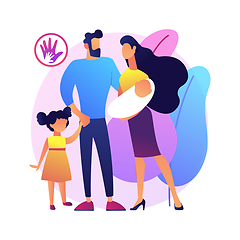 Image showing Parental responsibility abstract concept vector illustration.