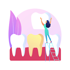 Image showing Dental veneers abstract concept vector illustration.