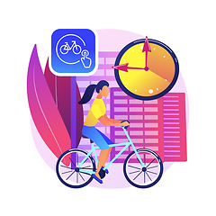 Image showing Bike sharing abstract concept vector illustration.